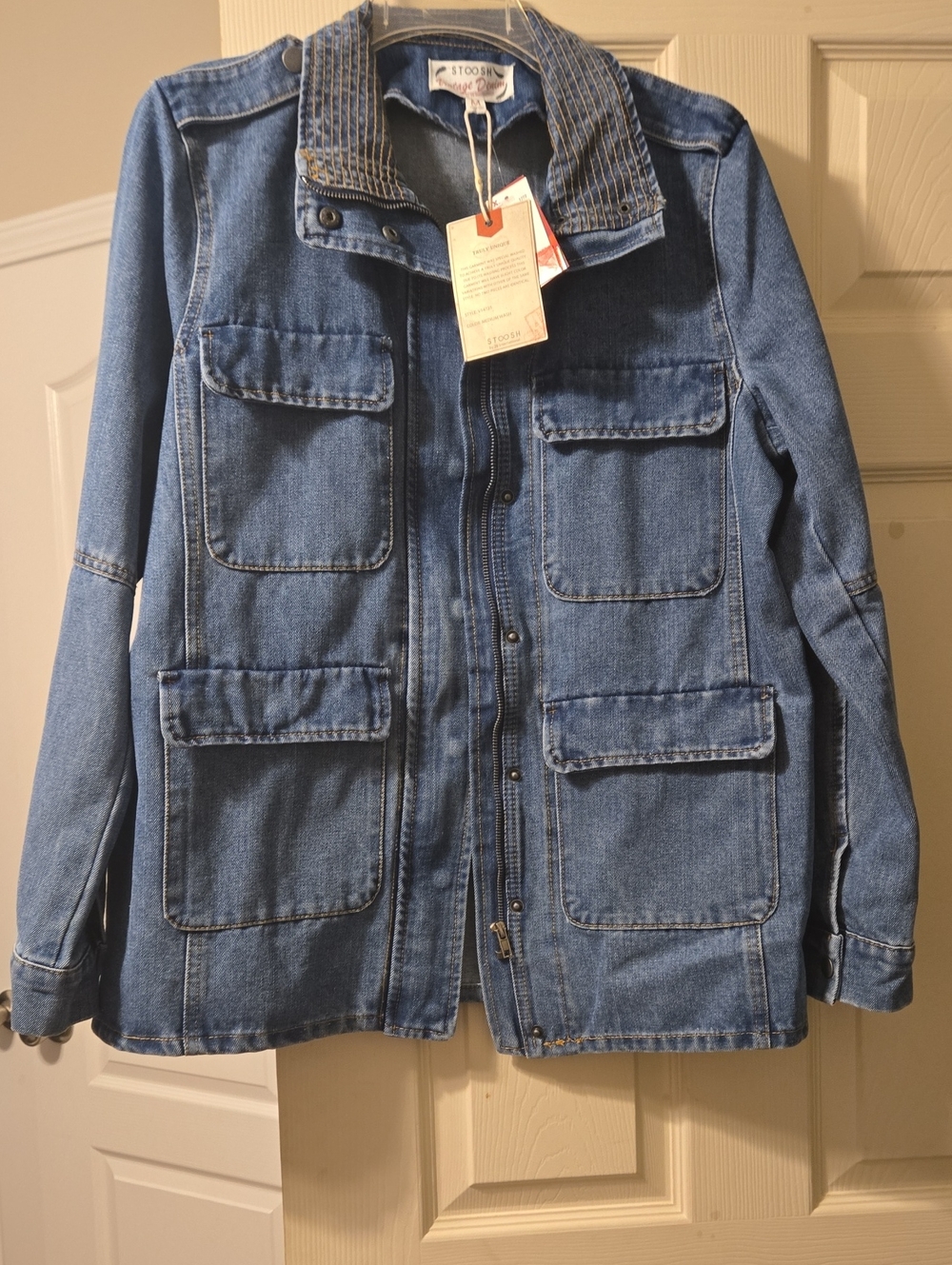 Stoosh Blue Denim Field Jacket with Patch Pockets